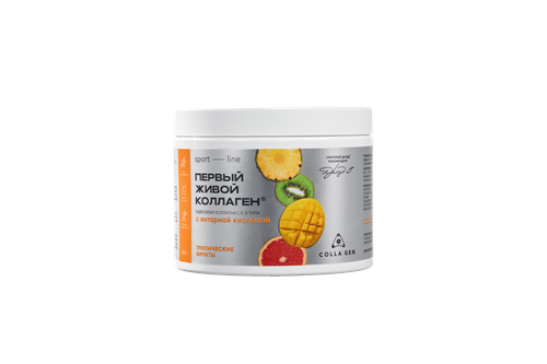 Живой Коллаген SPORT-LINE c эластином и янтарной кислотой со вкусом тропических фруктов, 500 г. 2031 - фото 5458