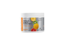Живой Коллаген SPORT-LINE c эластином и янтарной кислотой со вкусом тропических фруктов, 500 г. 2031